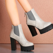 Aiey 2 Colours Chunky Platform Boot