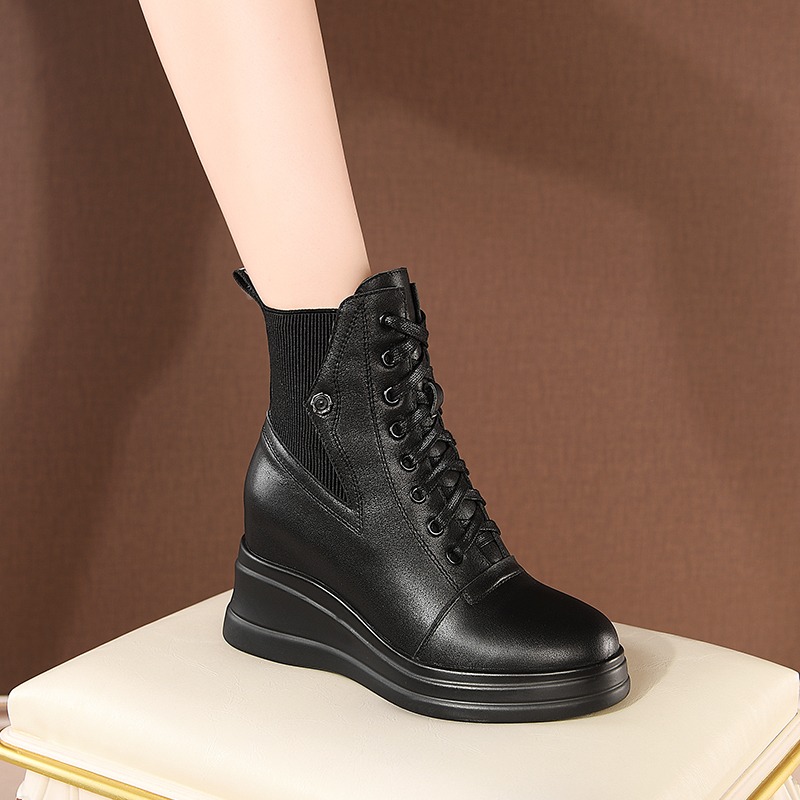 Mopi-small-size-34-35-biker-army-military-boot-wedge