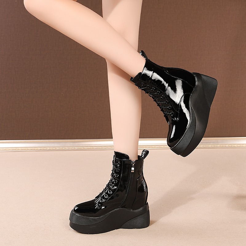 Hali-size-eu34-womens-patent-chunky-boots-small-feet-shoes