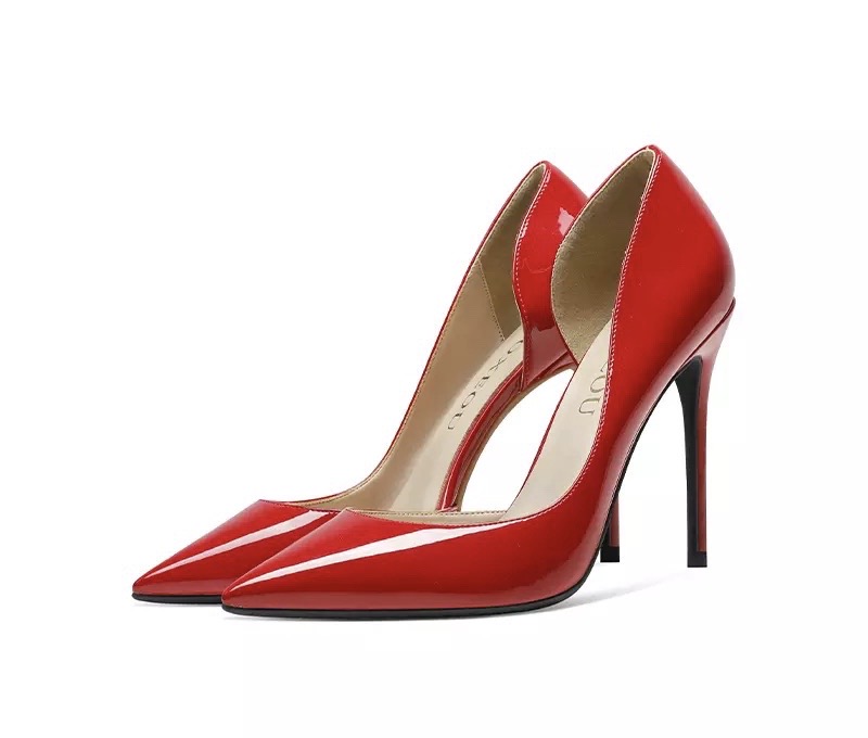 Oui-small-size-pumps-high-heel-red